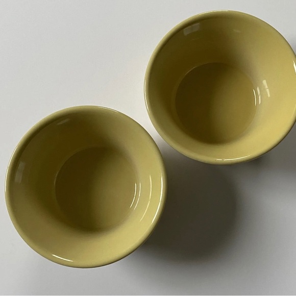 Ramekins Small Baking Dish Portugal Yellow Gold EUC 3.75” Custard soufflés - Picture 2 of 10